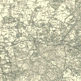 Close up of Authentic reproduction of Ordnance Survey map of Windsor 1896-1904 with a yellow tint background