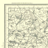 Close up of Authentic reproduction of Ordnance Survey map of Yeovil 1896-1904 with a yellow tint background
