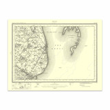 Authentic reproduction of Ordnance Survey map of Dover  1896-1904 with a yellow tint background