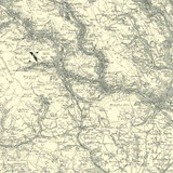 Close up of authentic reproduction of Ordnance Survey map of Ponypridd 1896-1904 with a yellow tint background