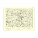 Authentic reproduction of Ordnance Survey map of Sudbury 1896-1904 with a yellow tint background