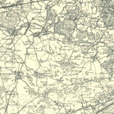 Close up of Authentic reproduction of Ordnance Survey map of Basingstoke 1896-1904 with a yellow tint background