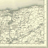 Close up of Authentic reproduction of Ordnance Survey map of Faversham 1896-1904 with a yellow tint background