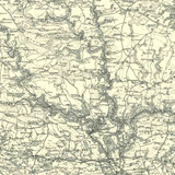 Close up of Authentic reproduction of Ordnance Survey map of Dulverton 1896-1904 with a yellow tint background