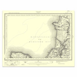 Authentic reproduction of Ordnance Survey map of Bideford 1896-1904 with a yellow tint background
