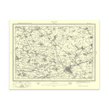 Authentic reproduction of Ordnance Survey map of Swindon 1896-1904 with a yellow tint background