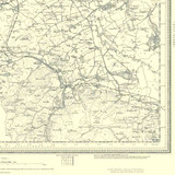 Close up of Authentic reproduction of Ordnance Survey map of Ford 1896-1904 with a yellow tint background Close up of Authentic reproduction of Ordnance Survey map of Ford 1896-1904 with a yellow tint background