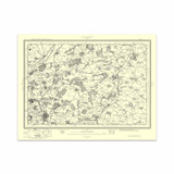 Authentic reproduction of Ordnance Survey map of Kettering 1896-1904 with a yellow tint background