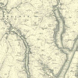 Close up of Authentic reproduction of Ordnance Survey map of Inveraray 1896-1904 with a yellow tint background