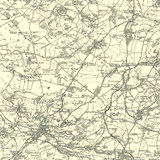 Close up of Authentic reproduction of Ordnance Survey map of Wells 1896-1904 with a yellow tint background