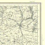 Close up of Authentic reproduction of Ordnance Survey map of Pickering 1896-1904 with a yellow tint background