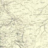 Close up of Authentic reproduction of Ordnance Survey map of Penrith 1896-1904 with a yellow tint background