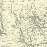 Close up of Authentic reproduction of Ordnance Survey map of Builth Wells 1896-1904 with a yellow tint background