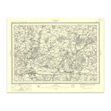 Authentic reproduction of Ordnance Survey map of Fareham 1896-1904 with a yellow tint background