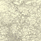 Close up of Authentic reproduction of Ordnance Survey map of Bradford 1896-1904 with a yellow tint background
