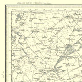 Close up of Authentic reproduction of Ordnance Survey map of Great Driffield 1896-1904 with a yellow tint background