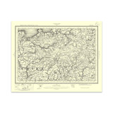 Authentic reproduction of Ordnance Survey map of Fishguard 1896-1904 with a yellow tint background