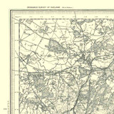 Close up of Authentic reproduction of Ordnance Survey map of Bournemouth 1896-1904 with a yellow tint background Close up of Authentic reproduction of Ordnance Survey map of Bournemouth 1896-1904 with a yellow tint background