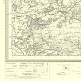 Close up of Authentic reproduction of Ordnance Survey map of Guisborough 1896-1904 with a yellow tint background