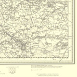 Close up of Authentic reproduction of Ordnance Survey map of Pateley Bridge 1896-1904 with a yellow tint background