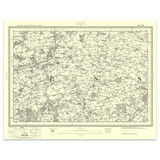 Authentic reproduction of Ordnance Survey map of Epping 1896-1904 with a yellow tint background