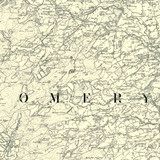 Close up of Authentic reproduction of Ordnance Survey map of Dinas-Mawddwy 1896-1904 with a yellow tint background