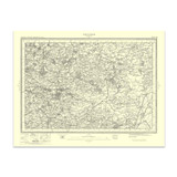 Authentic reproduction of Ordnance Survey map of Tenterden 1896-1904 with a yellow tint background