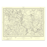 Authentic reproduction of Ordnance Survey map of Settle 1896-1904 with a yellow tint background