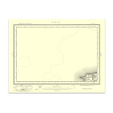 Authentic reproduction of Ordnance Survey map of Morte Point 1896-1904 with a yellow tint background