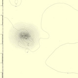 Close up of Authentic reproduction of Ordnance Survey map of Colonsay 1896-1904 with a yellow tint background