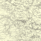 Close up of Authentic reproduction of Ordnance Survey map of Masham 1896-1904 with a yellow tint background