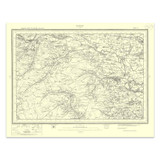 Authentic reproduction of Ordnance Survey map of Masham 1896-1904 with a yellow tint background