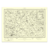 Authentic reproduction of Ordnance Survey map of Ripon 1896-1904 with a yellow tint background