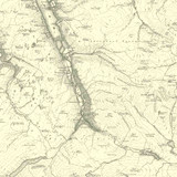 Close up of Authentic reproduction of Ordnance Survey map of Inverbroom 1896-1904 with a yellow tint background