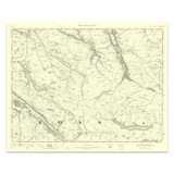 Authentic reproduction of Ordnance Survey map of Inverbroom 1896-1904 with a yellow tint background