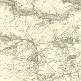 Close up of authentic reproduction of Ordnance Survey map of Loch Lomond 1896-1904 with a yellow tint background