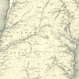 Close up of Authentic reproduction of Ordnance Survey map of Killean 1896-1904 with a yellow tint background