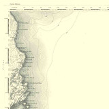 Close up of Authentic reproduction of Ordnance Survey map of Killean 1896-1904 with a yellow tint background