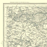 Close up of authentic reproduction of Ordnance Survey map of Droitwich 1896-1904 with a yellow tint background