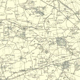Close up of Authentic reproduction of Ordnance Survey map of Selby 1896-1904 with a yellow tint background