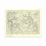 Authentic reproduction of Ordnance Survey map of Chapel-en-le-Frith 1896-1904 with a yellow tint background