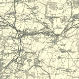 Close up of Authentic reproduction of Ordnance Survey map of Barnsley 1896-1904 with a yellow tint background