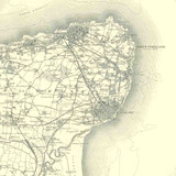 Authentic reproduction of Ordnance Survey map of Ramsgate 1896-1904 with a yellow tint background