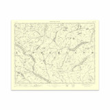 Authentic reproduction of Ordnance Survey map of Altnaharra 1896-1904 with a yellow tint background