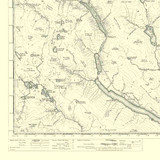 Close up of authentic reproduction of Ordnance Survey map of Altnaharra 1896-1904 with a yellow tint background
