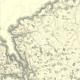 Close up of authentic reproduction of Ordnance Survey map of Stornoway 1896-1904 with a yellow tint background