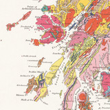 Reproduction Geological Map of the British Islands 1939: Detail