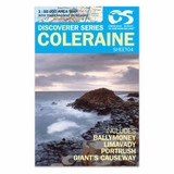 Blue front cover of OS Northern Ireland Discoverer Series Map of Coleraine: Discoverer 4