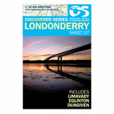 Blue front cover of OS Northern Ireland Discoverer Series Map of Londonderry: Discoverer 7