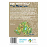 Beige back cover of  OS Northern Ireland Activity Map of  the Mournes area
